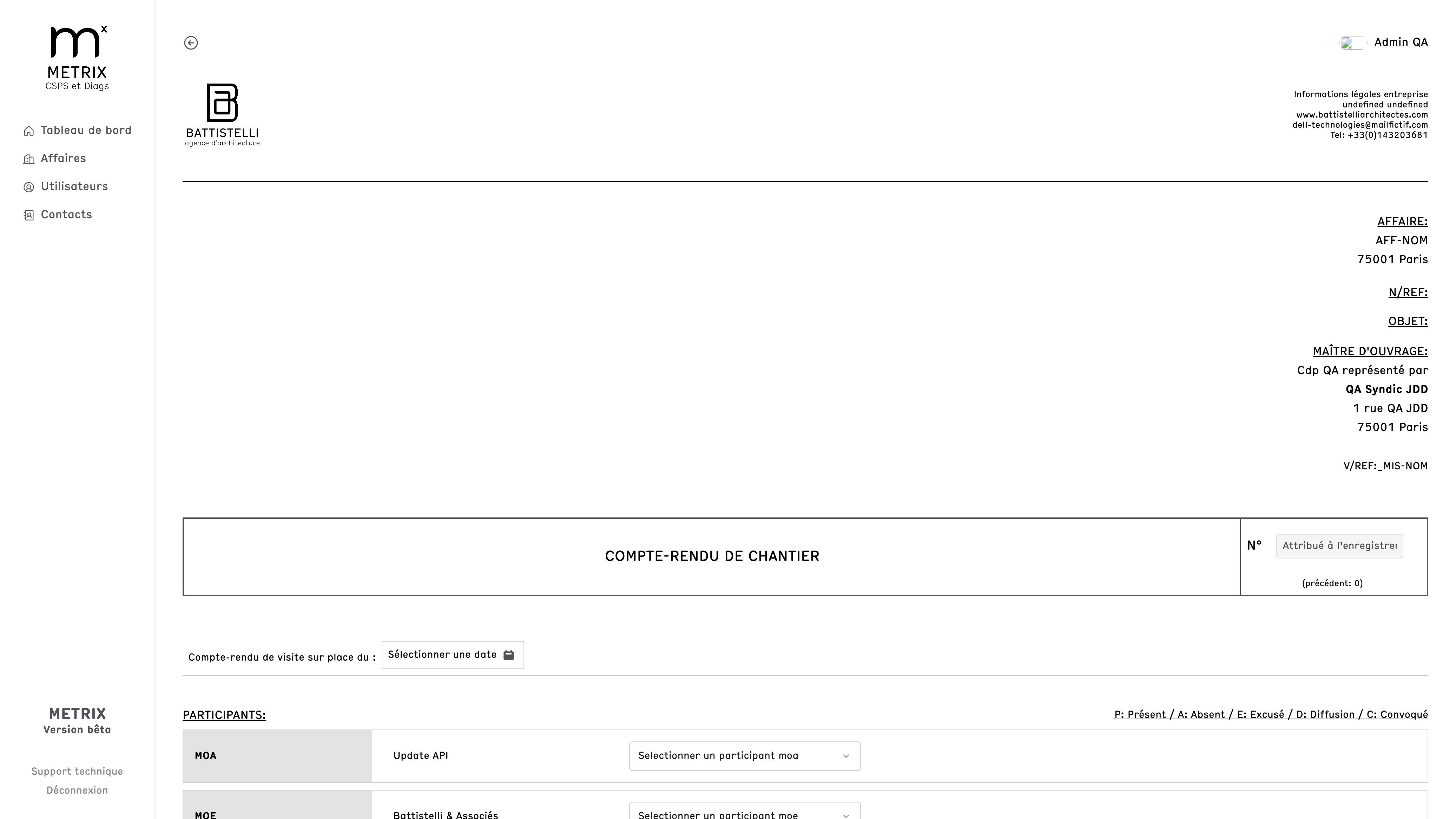 Rédaction du compte rendu